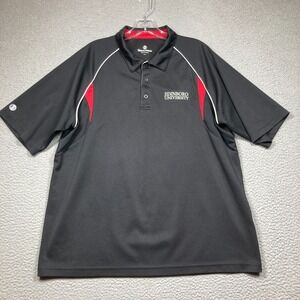 Edinboro University Polo Top Men's Large Black Short Sleeve Fighting Scots